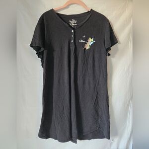 Disney Sleepshirt with Tinkerbell and "Dream" on Left Breast. Size L, Black.
